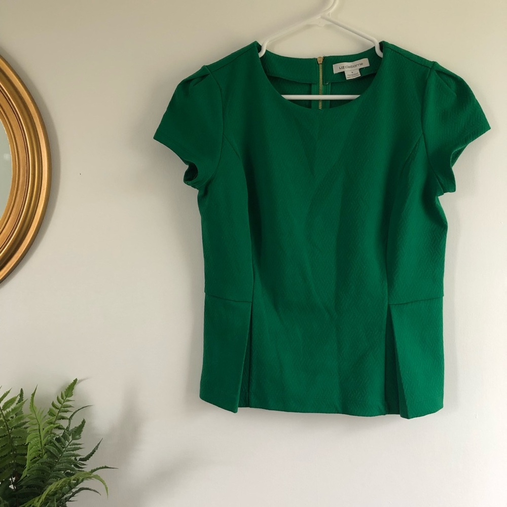 Green Peplum Top